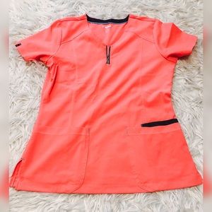 ScrubStar coral scrub top
